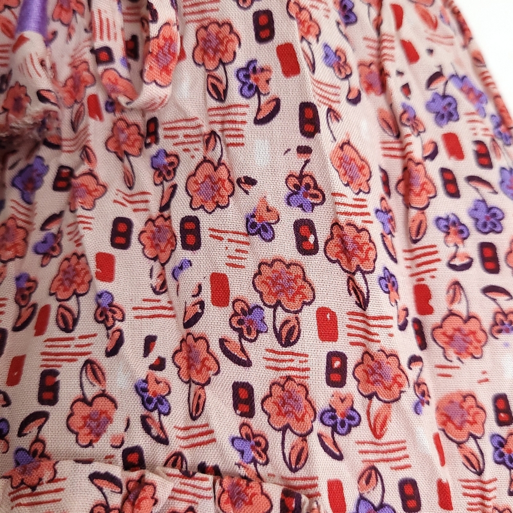 POUPETTE ST BARTH Floral Print Sleeveless V-neck Women's Dress SMALL - Picture 12 of 15